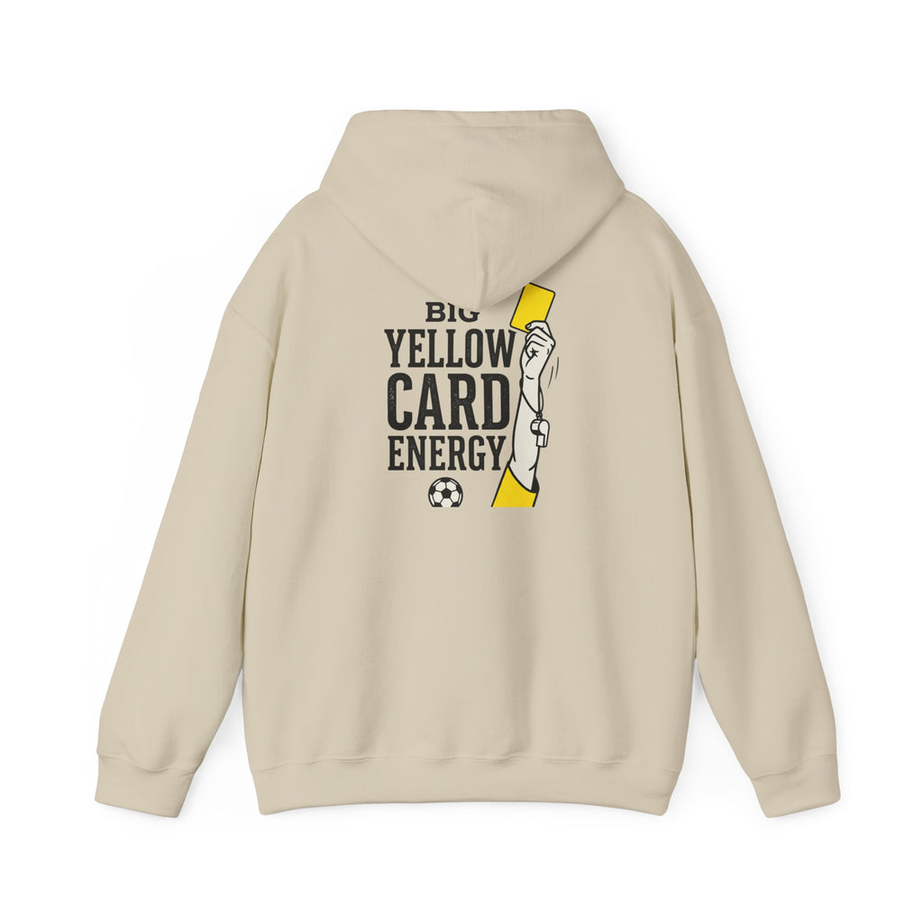 Big Yellow Card Energy Hoodie | Soccer Club Mom Fan Retro Lettering