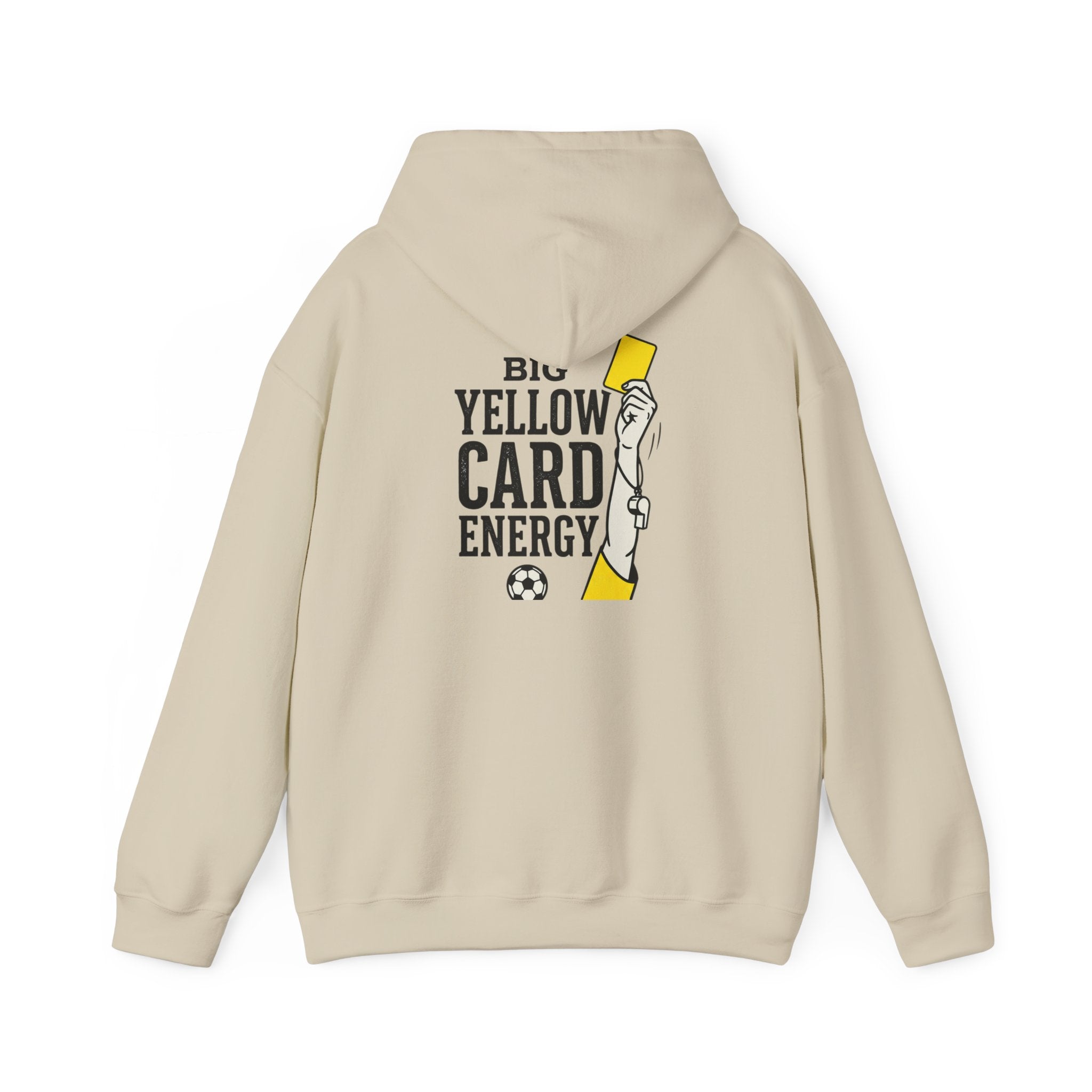 Big Yellow Card Energy Hoodie | Soccer Club Mom Fan Retro Lettering