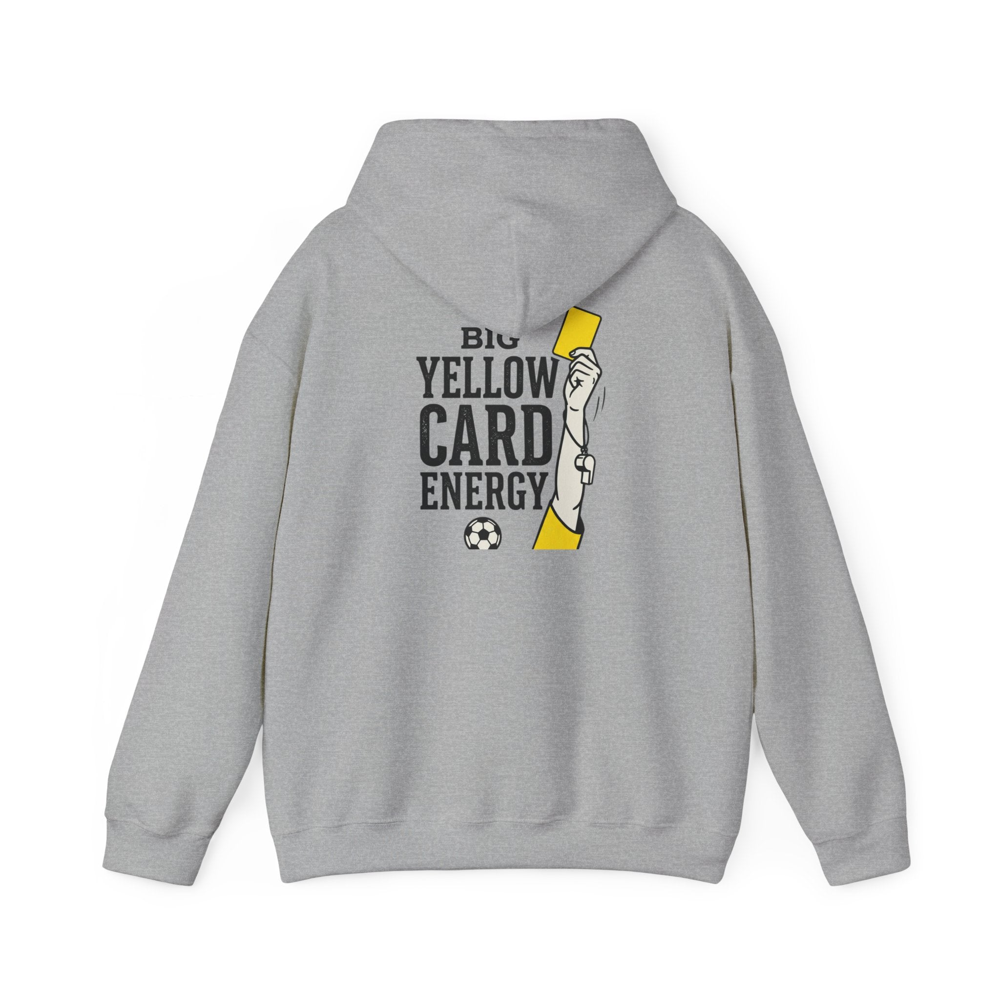 Big Yellow Card Energy Hoodie | Soccer Club Mom Fan Retro Lettering