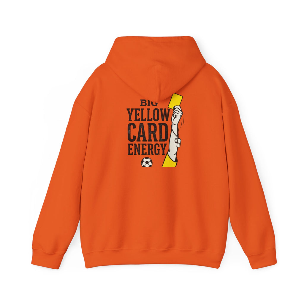 Big Yellow Card Energy Hoodie | Soccer Club Mom Fan Retro Lettering