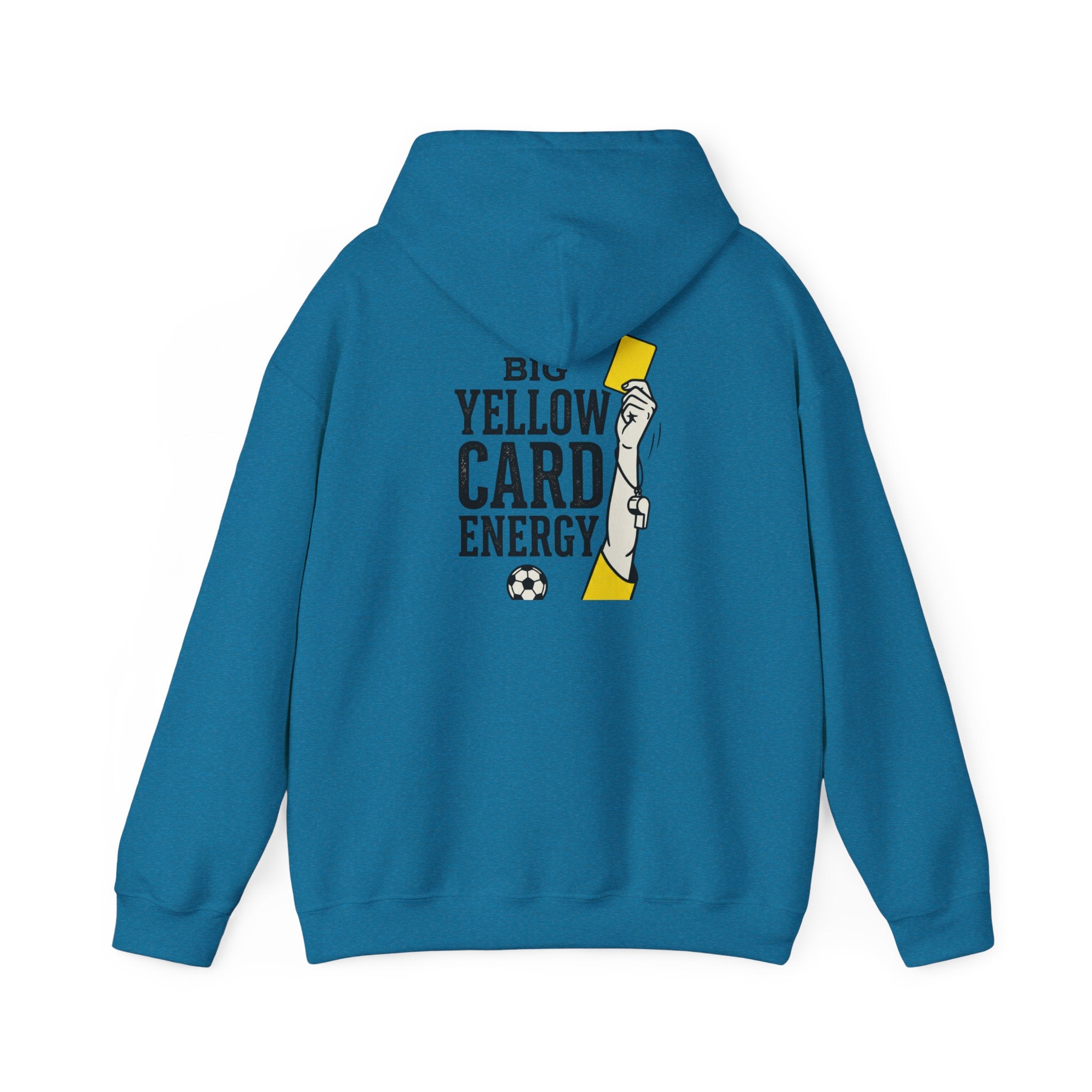 Big Yellow Card Energy Hoodie | Soccer Club Mom Fan Retro Lettering