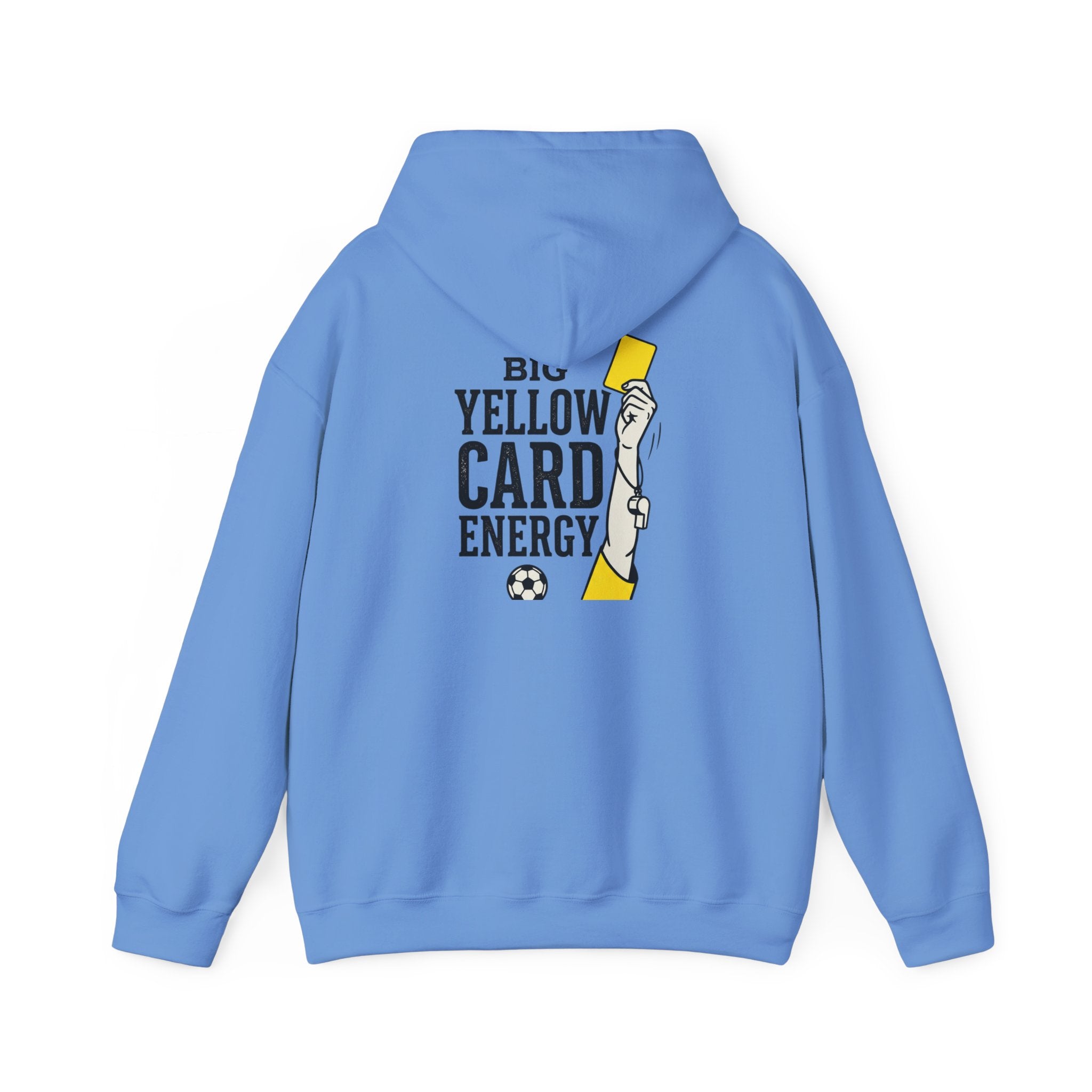 Big Yellow Card Energy Hoodie | Soccer Club Mom Fan Retro Lettering