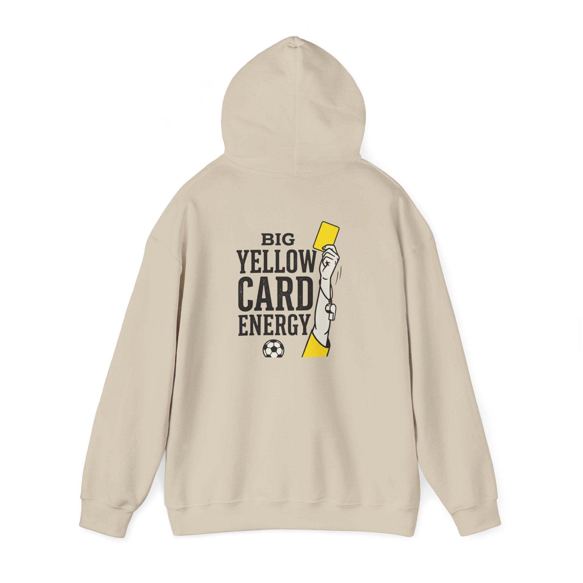Big Yellow Card Energy Hoodie | Soccer Club Mom Fan Retro Lettering