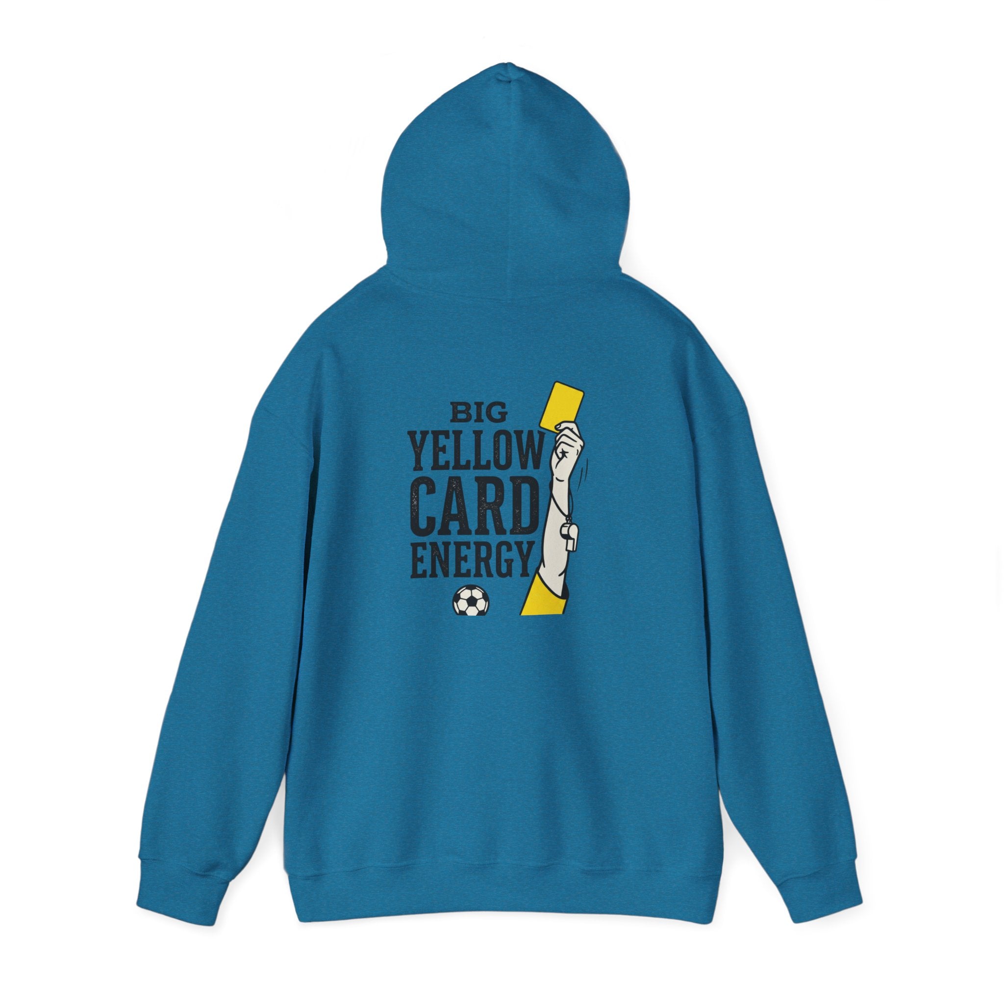 Big Yellow Card Energy Hoodie | Soccer Club Mom Fan Retro Lettering