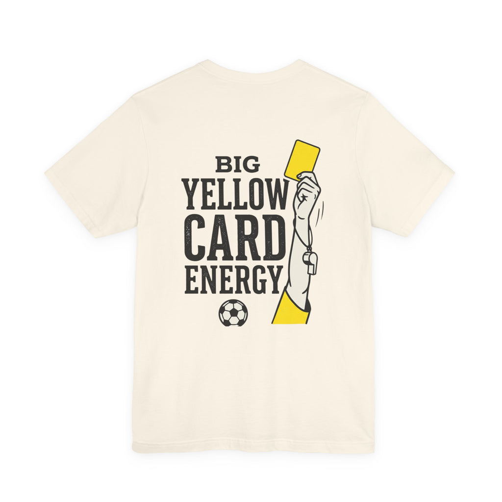 Big Yellow Card Energy Tee | Soccer Club, Retro Sports Lettering