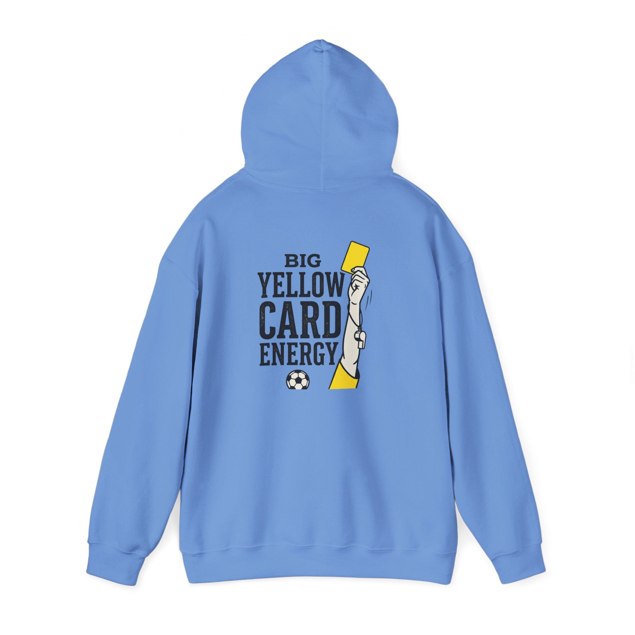 Big Yellow Card Energy Hoodie | Soccer Club Mom Fan Retro Lettering