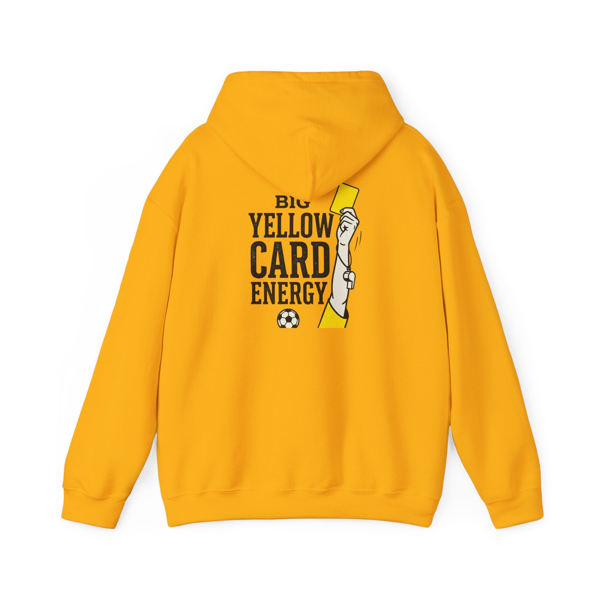 Big Yellow Card Energy Hoodie | Soccer Club Mom Fan Retro Lettering
