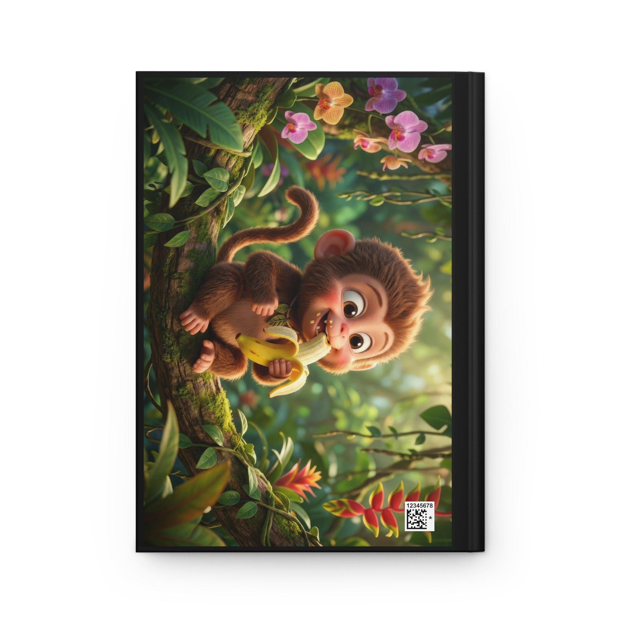 Cute Baby Monkey Hardcover Journal — Playful Nursery Notebook for Kids & Baby Shower Gift