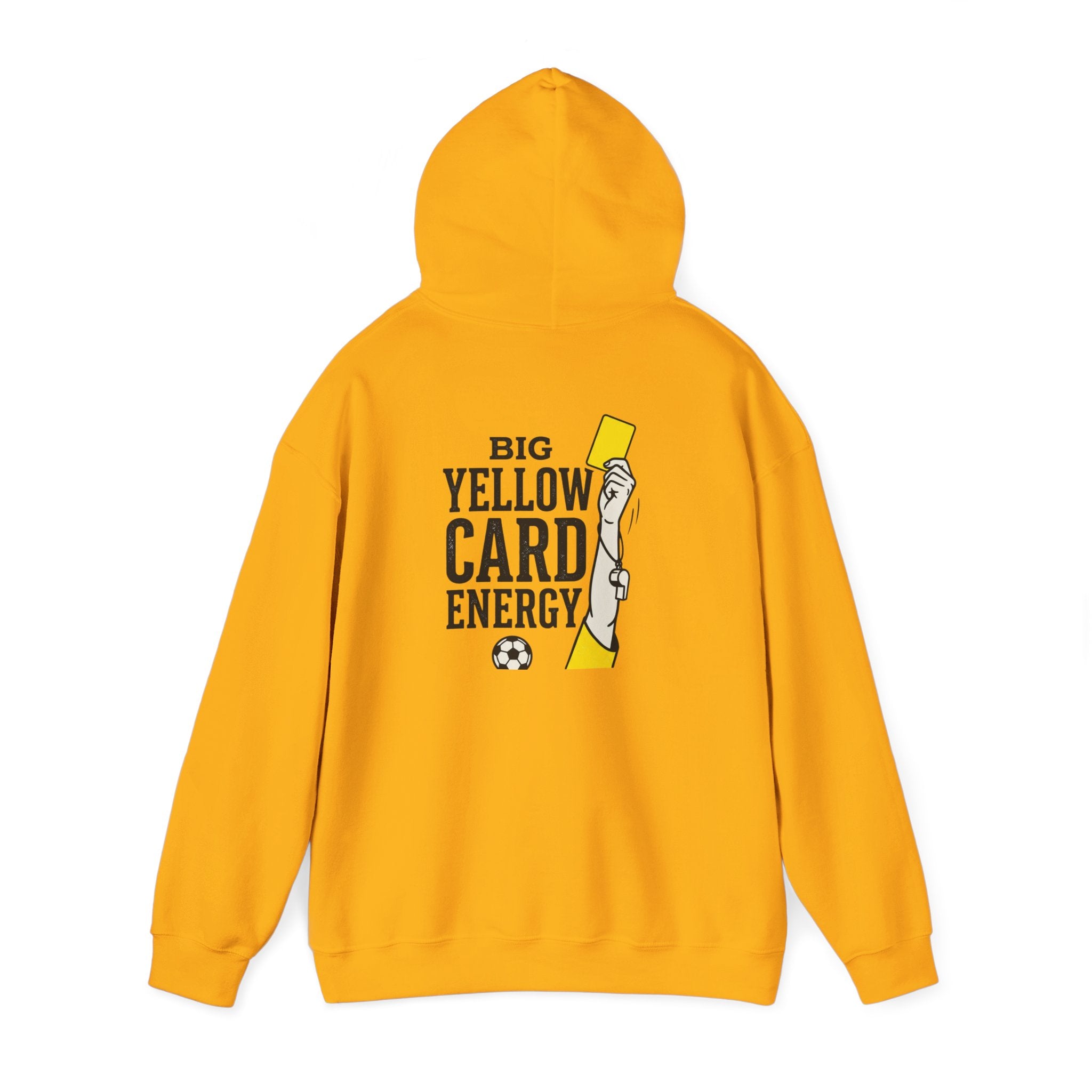 Big Yellow Card Energy Hoodie | Soccer Club Mom Fan Retro Lettering